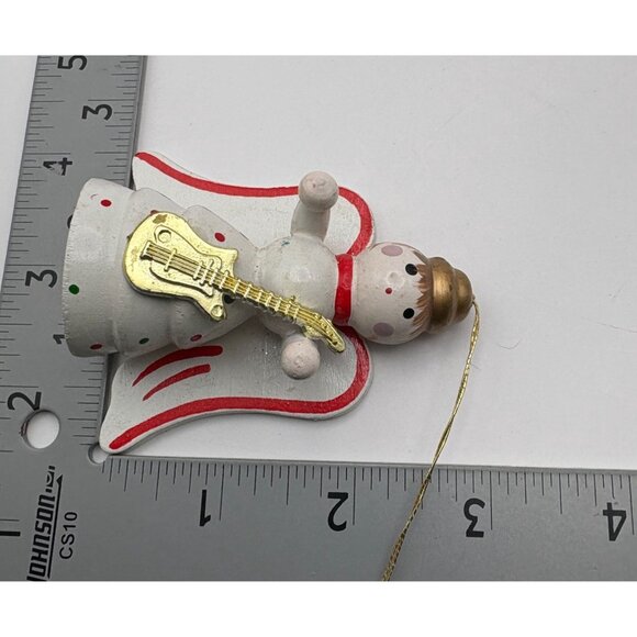 Wooden Angel Musicians Christmas Tree Ornaments Vintage Guitar Lyre Players - Picture 3 of 9